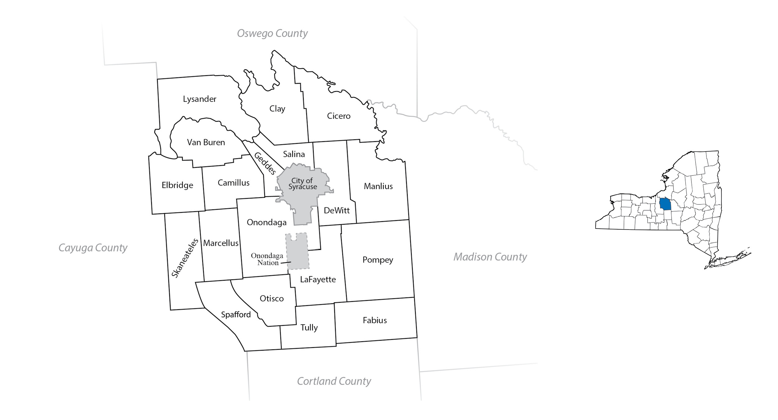 Onondaga County Map