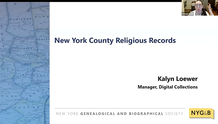 Close Up Cover NY County Religious Records