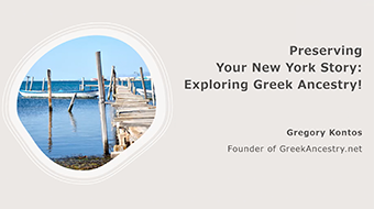 Cover slide of Greek Ancestry webinar