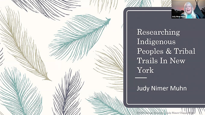 Cover slide of Preserving Webinar - Researching Indigenous Peoples