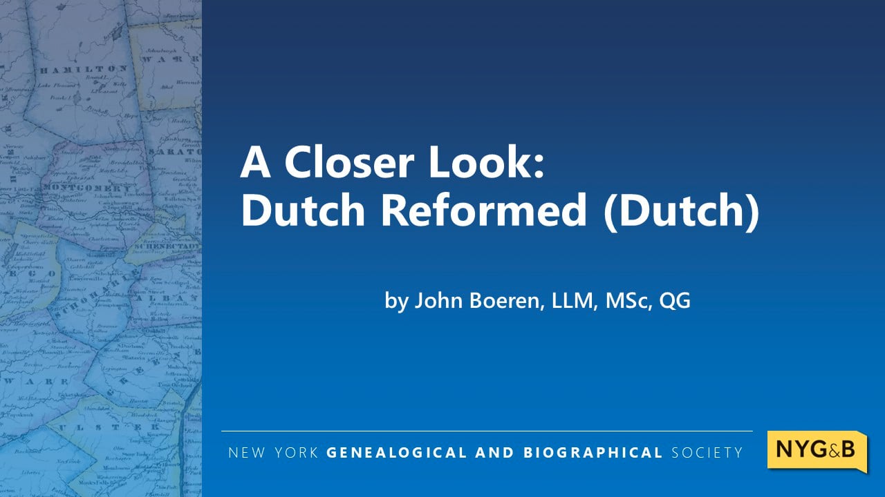 Cover slide for A Closer Look: Dutch Reformed (Dutch)