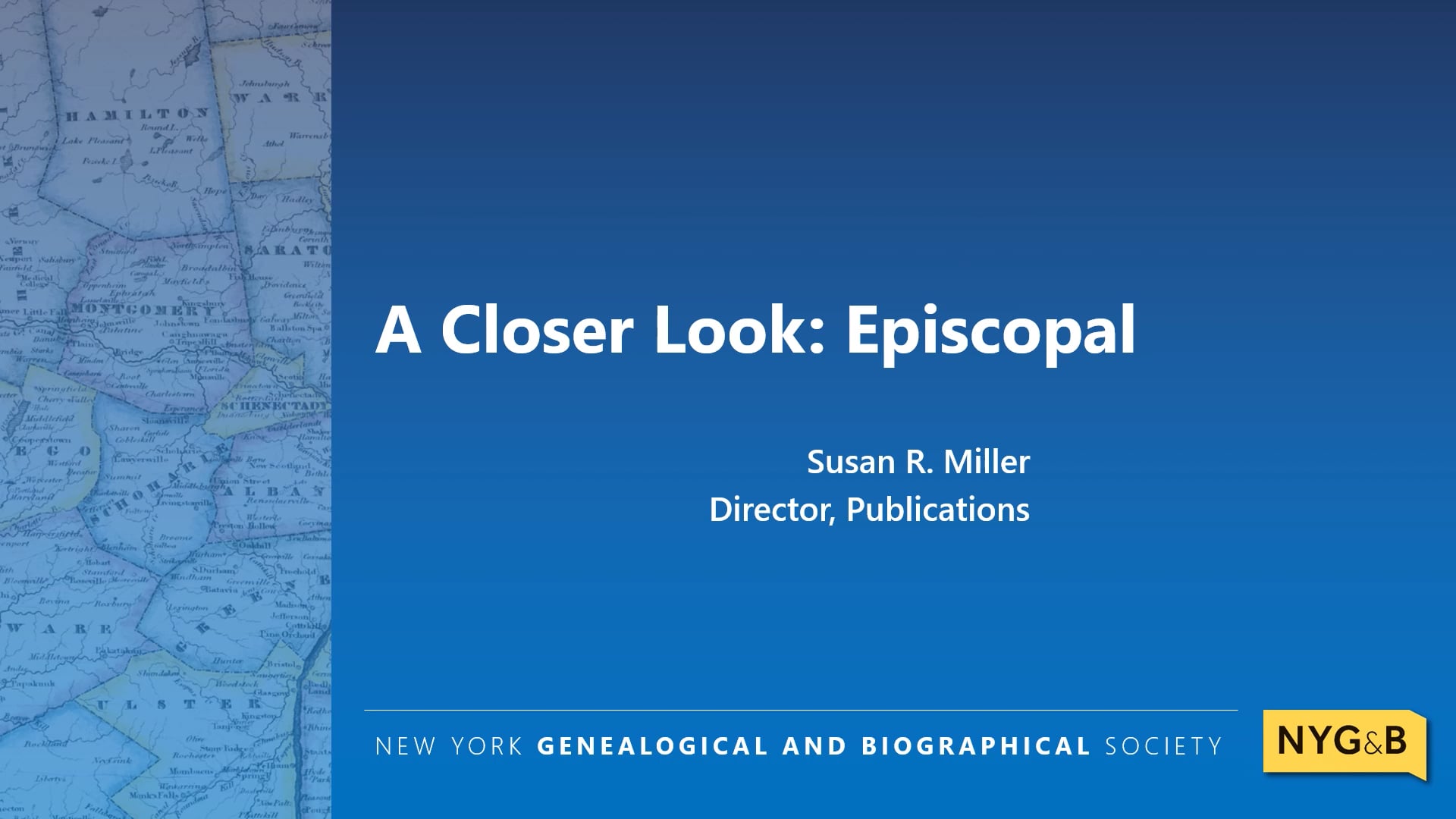 Cover slide for A Closer Look: Episcopal