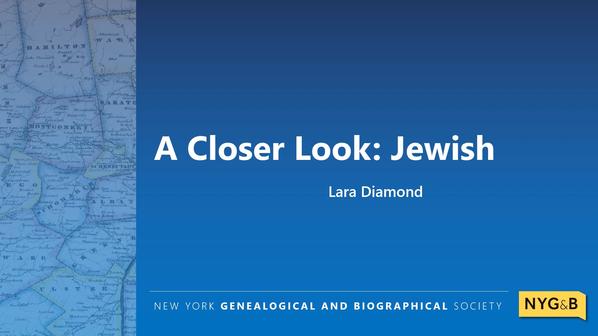 Cover slide for A Closer Look: Jewish
