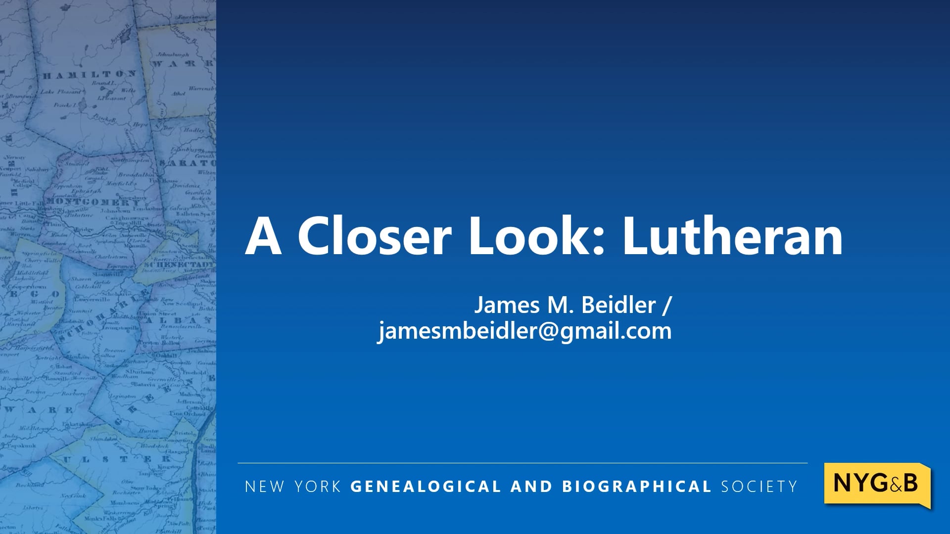 Cover slide for A Closer Look: Lutheran