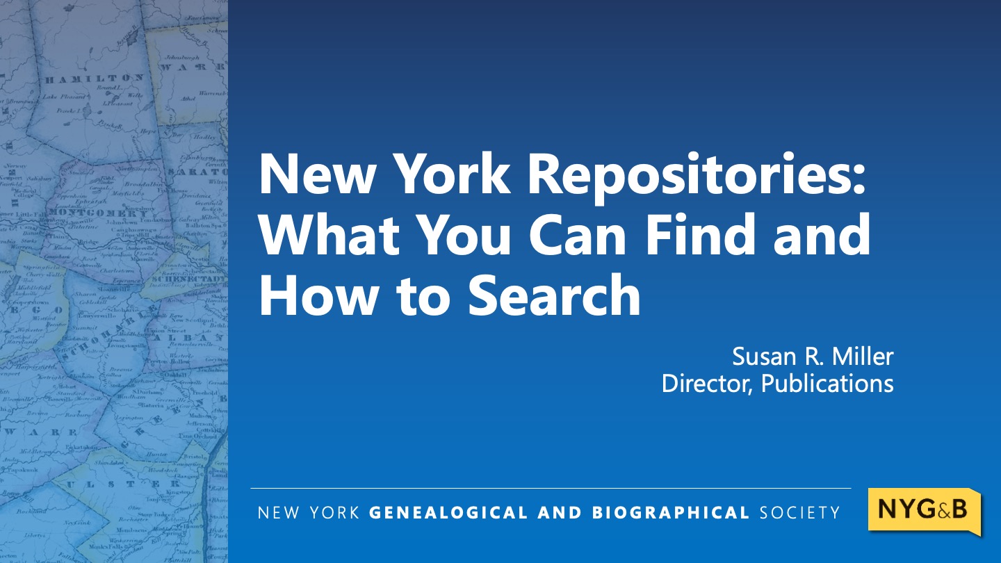 New York Repositories: What You Can Find and How to Search
