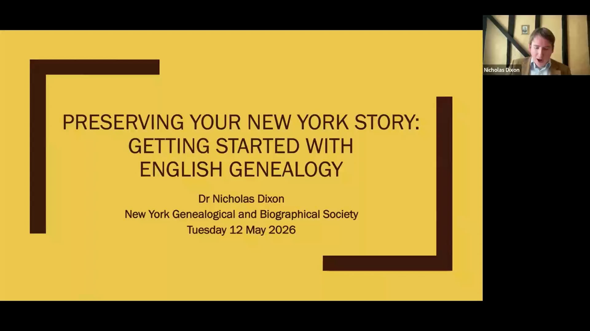 Preserving Your New York Story - Getting Started with English Genealogy