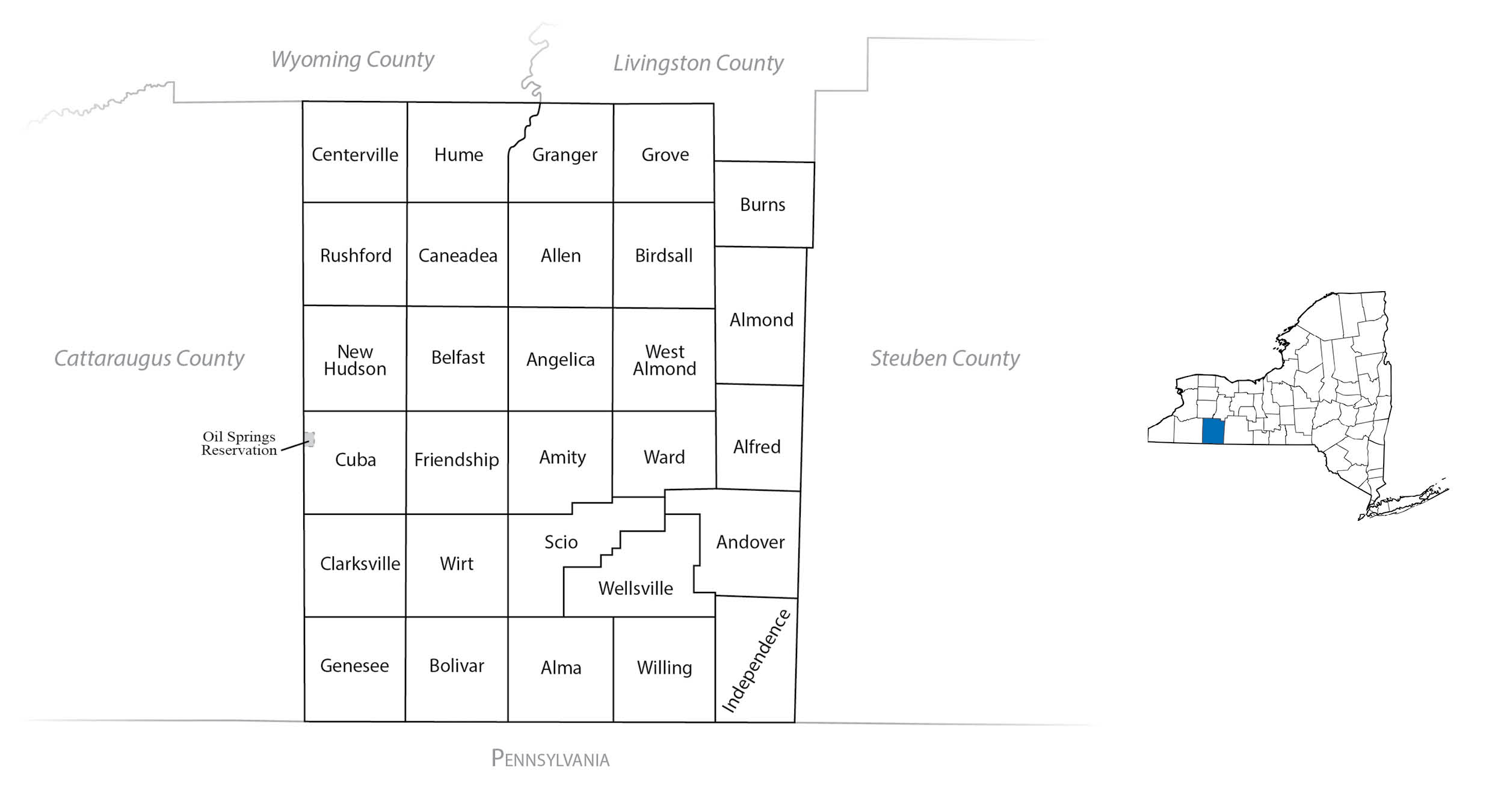 Allegany County Map