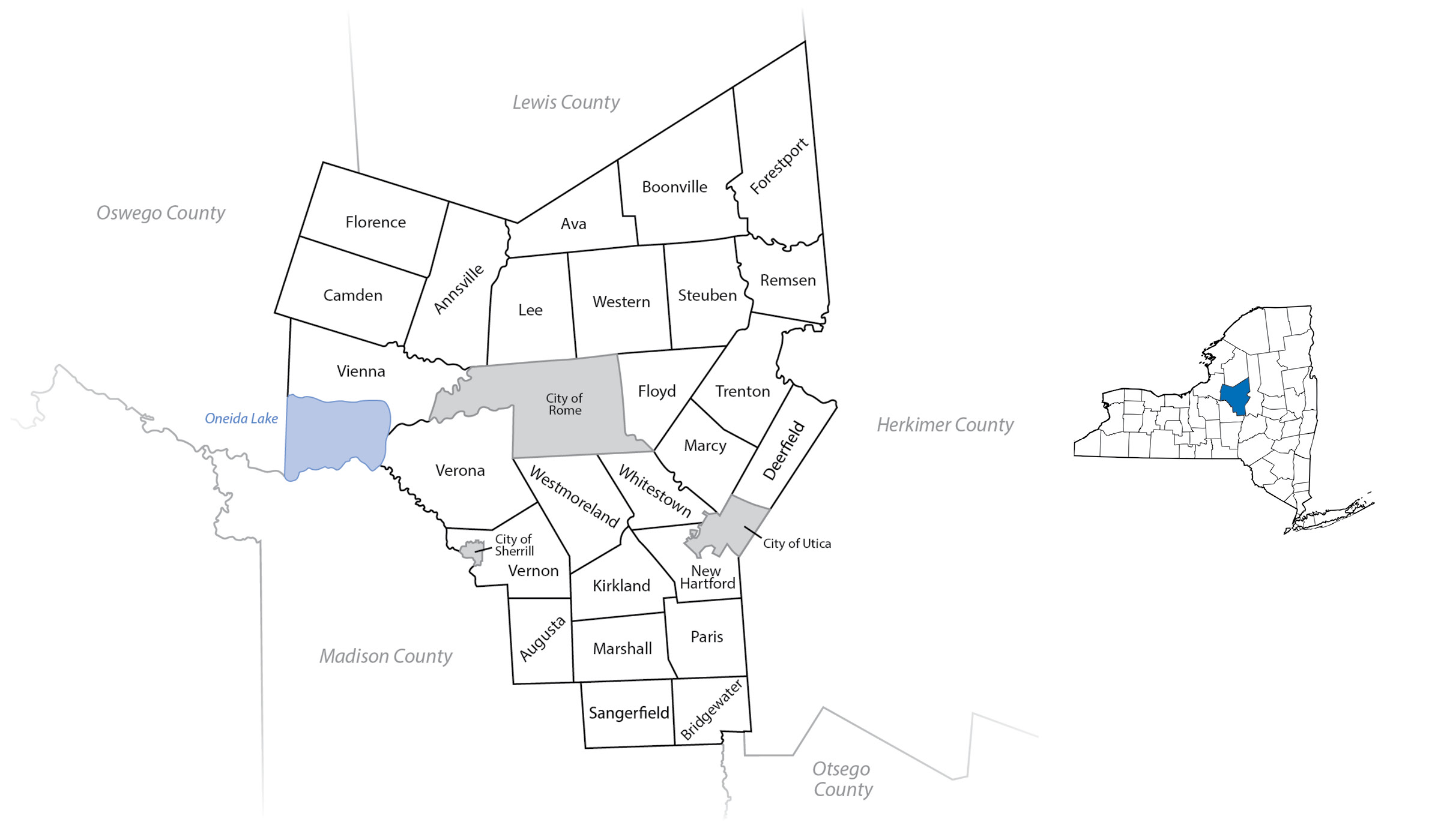 Oneida County Map