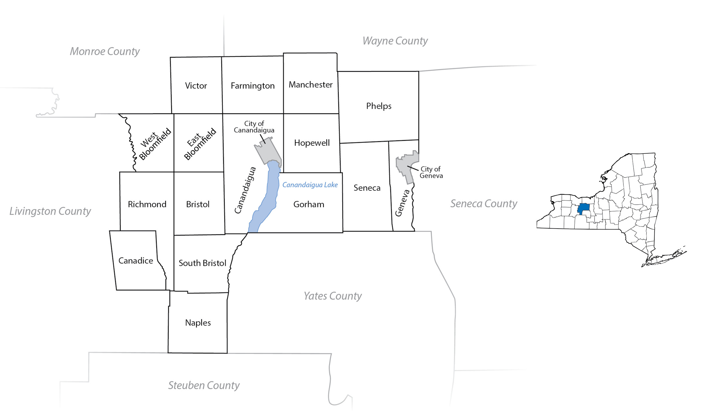 Ontario County Map