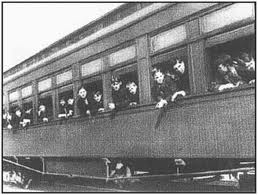 Children riding an orphan train