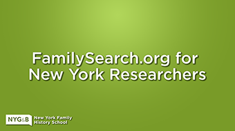 Splash image for Familysearch.org for New York Researchers