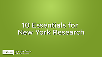 Splash image for 10 Essentials for NY Research