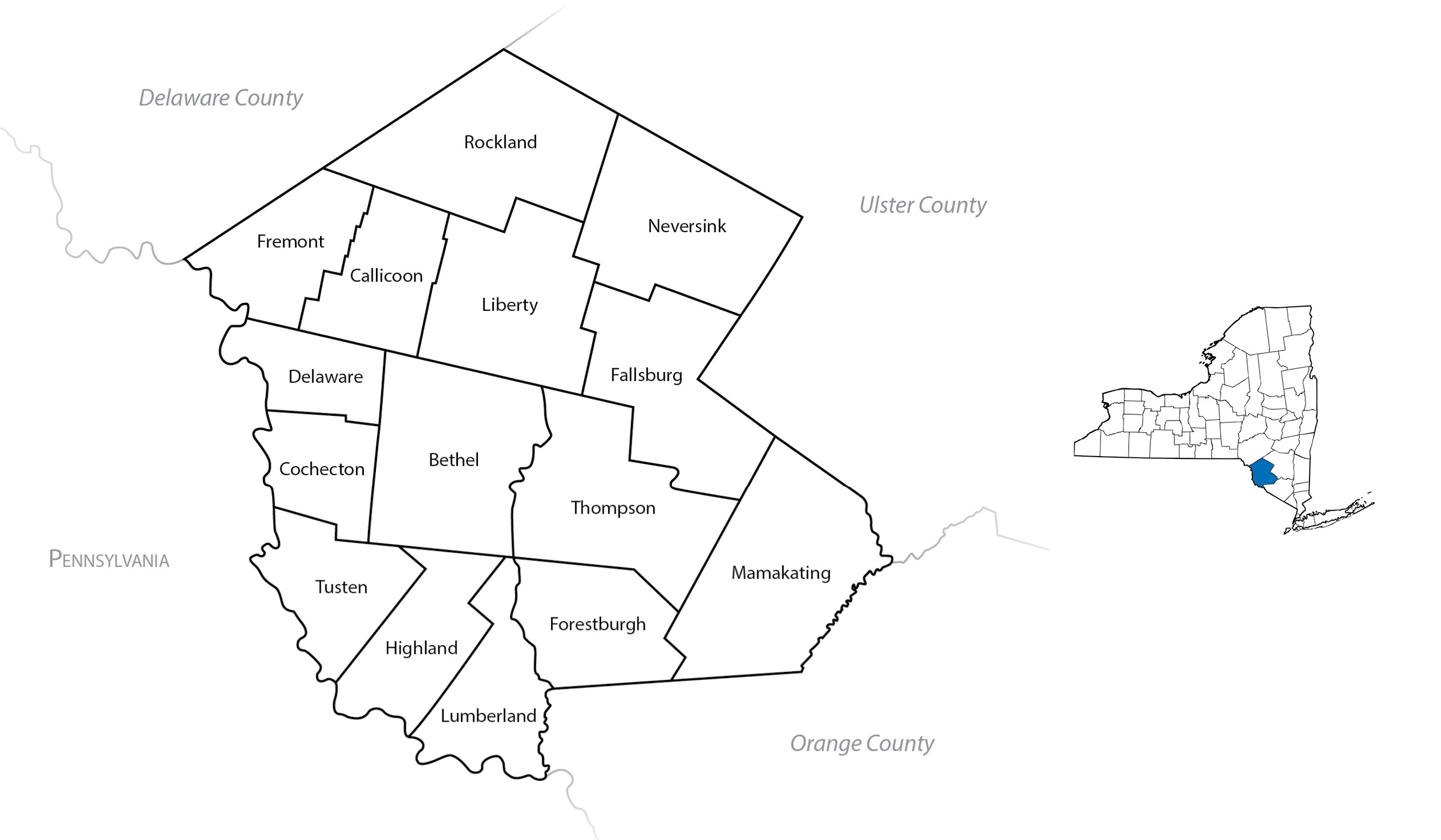 Sullivan County Map