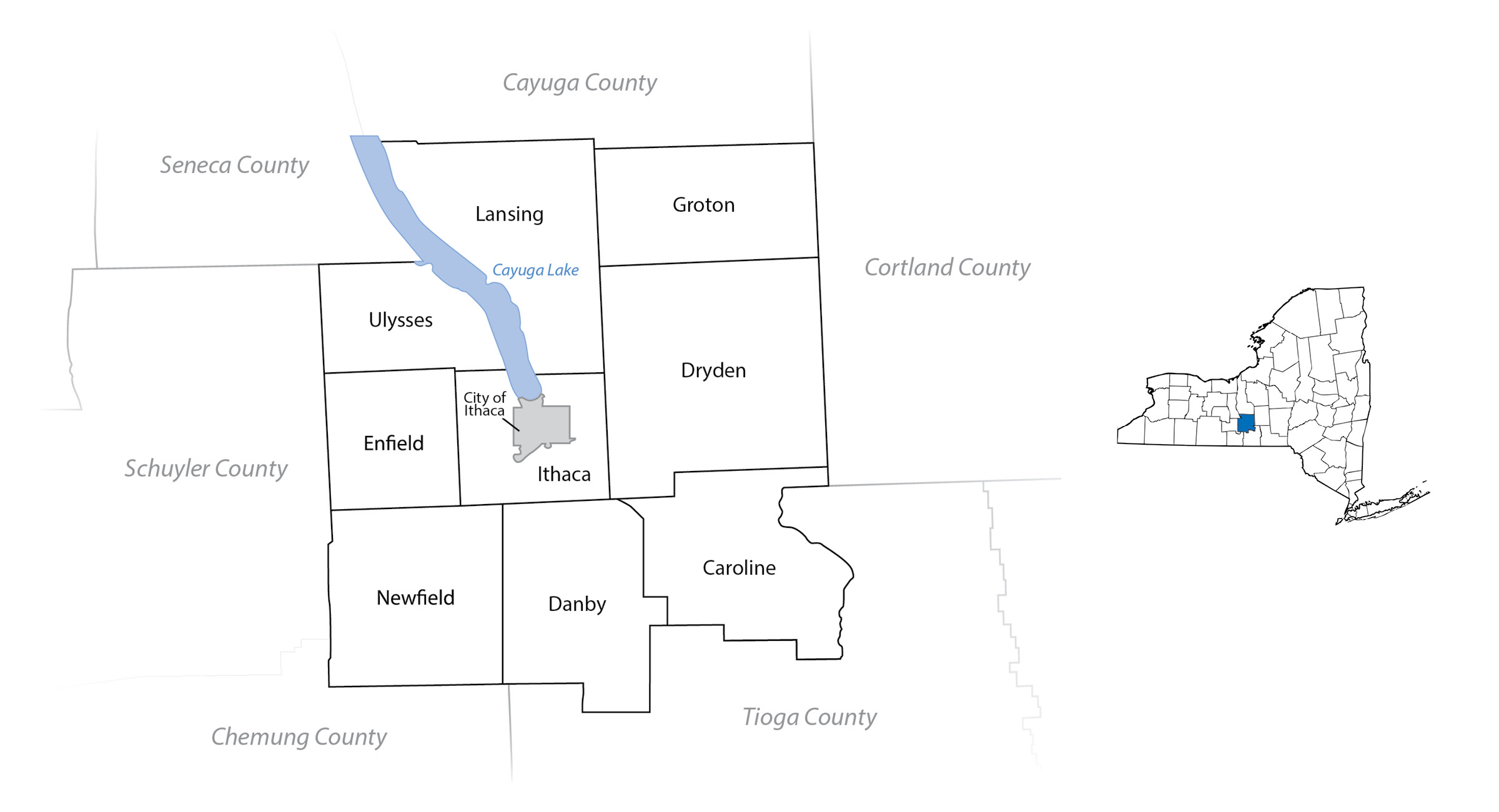 Tompkins County Map