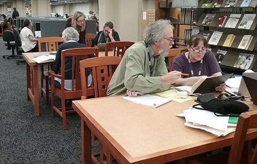 Research session at the State Archives in Albany