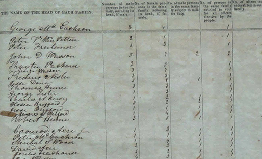Sterling Census records, page one