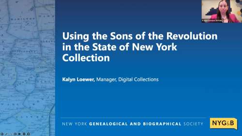 Using the Sons of the Revolution in the State of New York Collection title slide