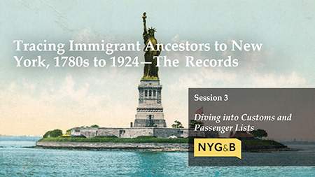 Cover slide for Diving into Customs Records and Passenger Lists