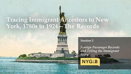 Cover slide for Foreign Passenger Records and Telling the Immigrant Story
