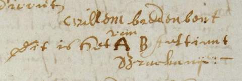 Signature of Willem Bredenbent and mark of Aeltje Braconie on their 1670 will