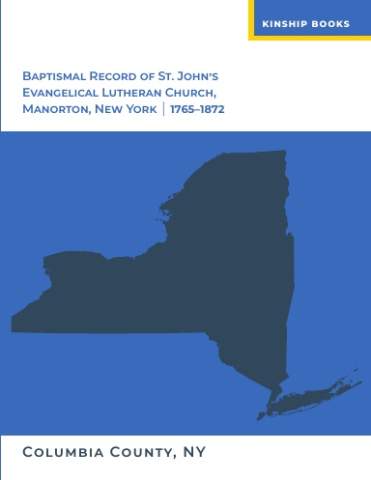 Cover of Baptism Record of St. John's Evangelical Lutheran Church, Manorton, NY
