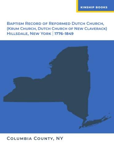 Cover of Baptism Record of Reformed Dutch Church, Hillsdale, NY 1776-1849