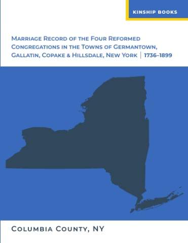 Cover of Marriage Record of the Four Reformed Congregations in the Towns of Germantown, Gallatin, Copake & Hillsdale, NY