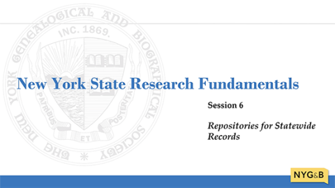 Cover slide for Repositories for Statewide Records