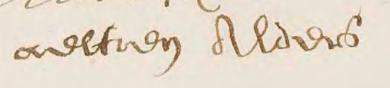 Signature of Aeltien Alders, 1645