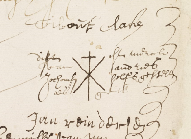Mark of Andries Jochems in New Amsterdam, 24 March 1653