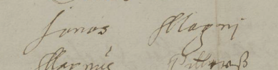 Signature on 1663 notarial record