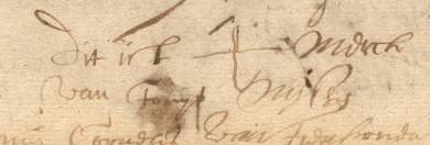Mark of Teunis Nijssen, 1646.