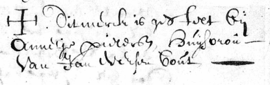 Mark of Annetje Pieters, 1 August 1671.