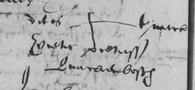 Signature of Pieter Bout, also called Quackenbosch, 1687.