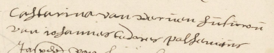 Signature of Catharina van Werven, 10 June 1656
