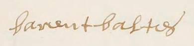 Signature of Barent Baltes on his marriage intentions with Aachje Pouwels, 2 November 1647.