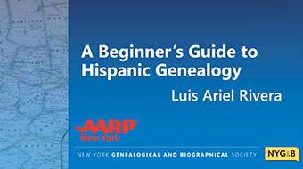 Cover slide of A Beginner’s Guide to Hispanic Genealogy
