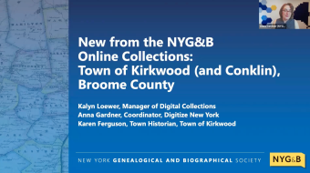 New from the NYG&B Online Collections: Town of Kirkwood (and Conklin)